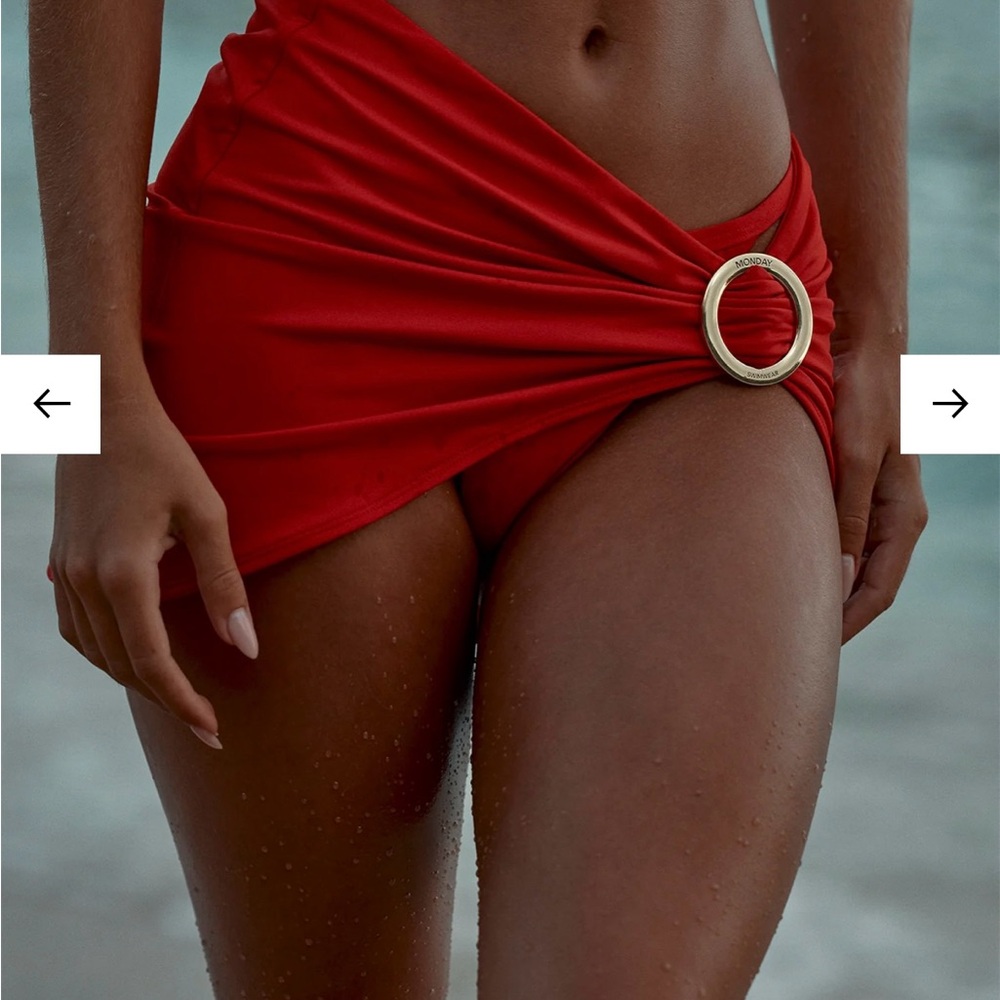 Monday Swimwear Red Sarong